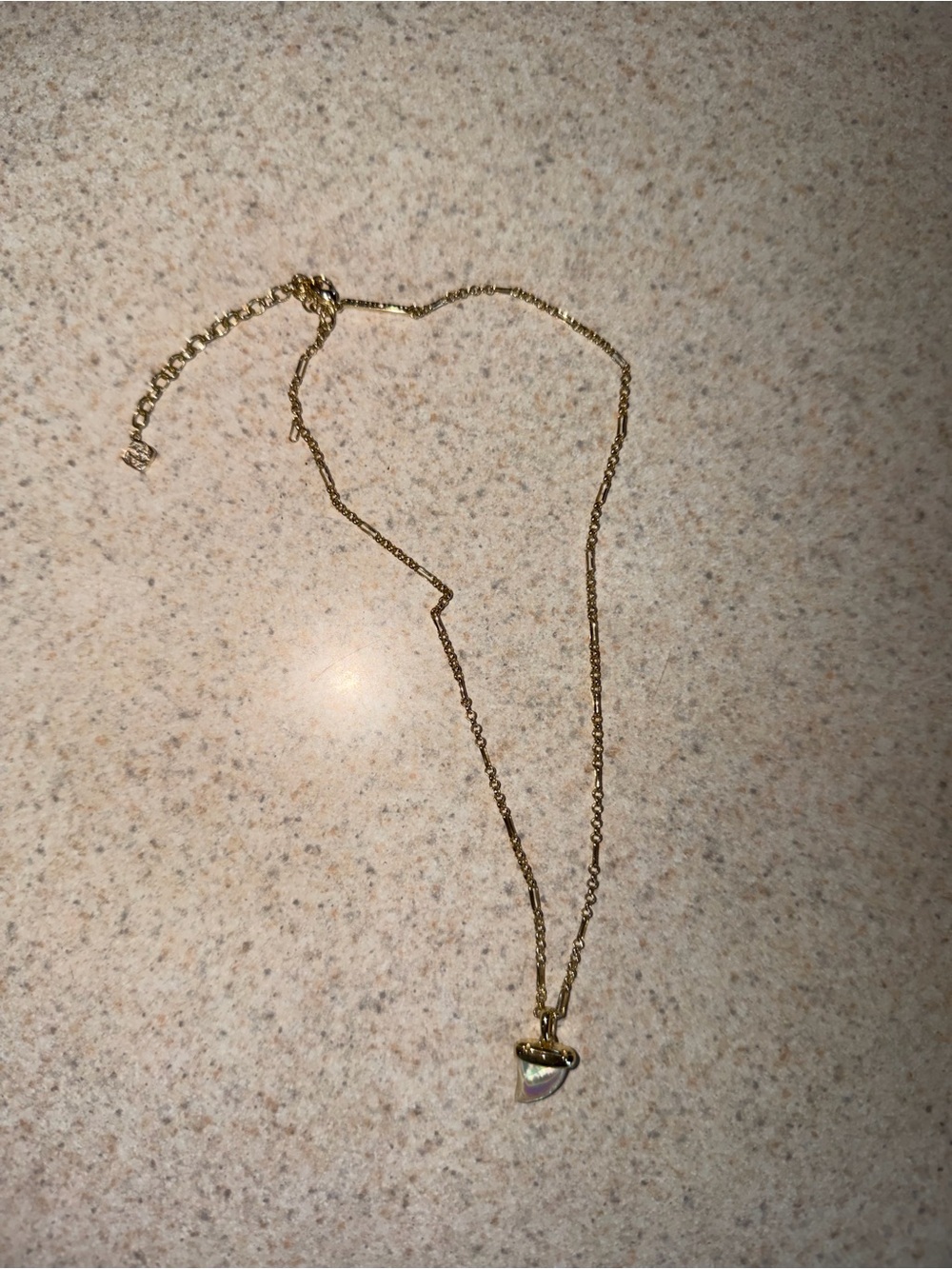 Kendra Scott Gold-Tone Necklace with Iridescent Teardrop